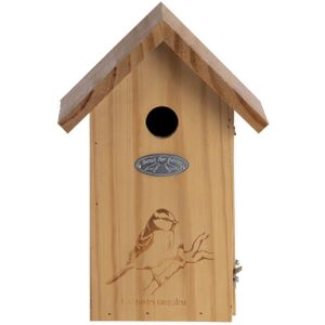 Vogelhuisje/nestkastje pimpelmees met silhouet 26 cm