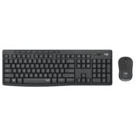 Logitech MK295 draadloos toetsenbord en muis combo SilentTouch-technologie, volledig numeriek toetsenbord, sneltoetsen, nano USB-ontvanger, 90% minder ruis, QWERTY Portugese lay-out, zwart