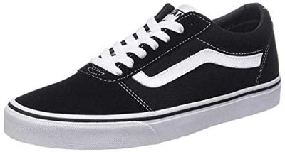 Vans Sneaker Ward Canvas heren Low-Top Trainers , zwart Suede Canvas Black White Car , 47 EU