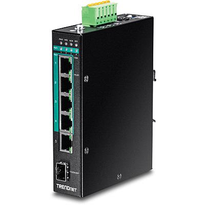 TI-PG541I - Switch - Beheerd - 4 x 10/100/1000 (PoE+) + 1 x 10/100/1000 + 1 x Gigabit SFP - monteerbaar op DIN-rails - PoE+ (120 W) TI-PG541I - Switch - Beheerd - 4 x 10/100/1000 (PoE+) + 1 x 10/100/1000 + 1 x Gigabit SFP - monteerbaar op DIN-rails - PoE+ (120 W)