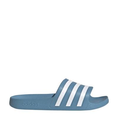 adidas Performance Adilette Aqua badslippers turquoise/wit adidas Performance Adilette Aqua badslippers turquoise/wit