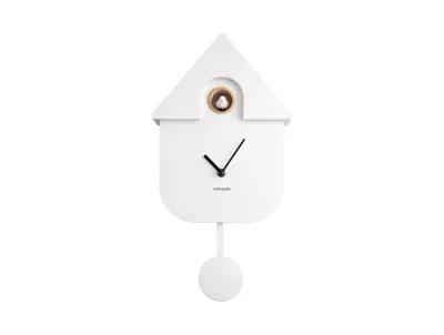 Wall clock Modern Cuckoo ABS white