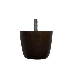 Meubelpoot bruin rond Ø 7 cm en hoogte 5,5 cm van massief hout (M8)