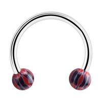 Circular barbell Chirurgisch staal 316L / Acryl Circular Barbells - thumbnail