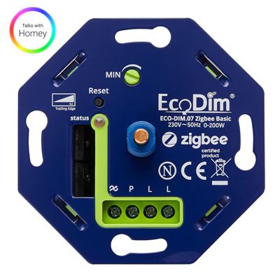 ECO-DIM.07 Led dimmer Zigbee Basic druk/draai 0-200W ECO-DIM.07 Led dimmer Zigbee Basic druk/draai 0-200W