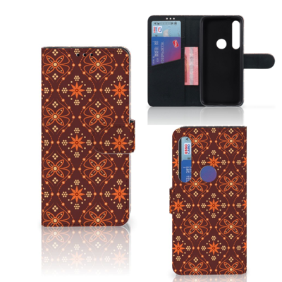 Motorola Moto G8 Plus Telefoon Hoesje Batik Brown