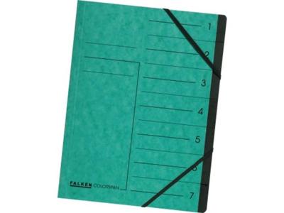 Falken Ordner Groen DIN A4 Colorspankarton Aantal vakken: 7 11288065