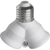 Heitronic Lampfitting-adapter E27 naar 2x E27 230 V 60 W - thumbnail