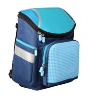 Upixel rugzak Super Class junior 38 cm marineblauw 2 delig