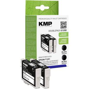 KMP Inktcartridge vervangt Epson T1291 Compatibel 2-pack Zwart E125D 1617,0021