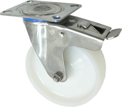 Kelfort Zwenkwiel wit kunstst. rvs m.rem Ø200