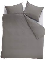 Ambiante Dekbedovertrek Uni Cotton Grey-Lits-jumeaux (260 x 200/220 cm)