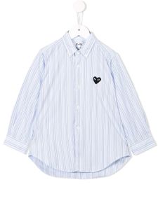 Comme Des Garçons Play Kids chemise rayée - Bleu