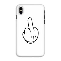 Middle finger white: iPhone XS Tough Case - thumbnail