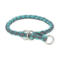 TRIXIE HALSBAND HOND CAVO HALFSLIP AQUA / GRAFIET GRIJS 30-36X1,2 CM