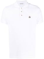 Moncler polo à patch logo - Blanc