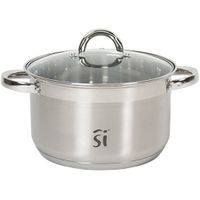 San Ignacio Kookpan RVS - luxe - glazen deksel - roestvrij staal/glas - 28 cm - 9 liter