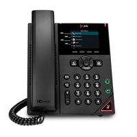 Poly com VVX 250-4-regelige desktop business IP-telefoon met twee 10/100/1000 Ethernet-poorten