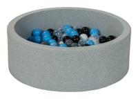 Viking Choice  Ballenbak 90 cm met 150 ballen zwart, wit, transparant, grijs, licht blauw