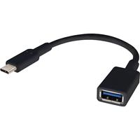 Renkforce USB 3.2 Gen1 USB-kabel (USB 3.0 / USB 3.1 Gen1) USB-C®-stekker, USB-A bus 15.00 cm zwart met OTG-functie