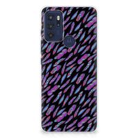 Motorola Moto G60s TPU bumper Feathers Color