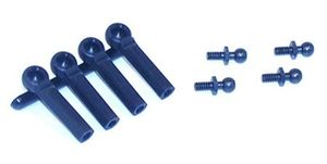 Ball Studs w/Ends, 4-40 x 3/16 (LOSA6001)