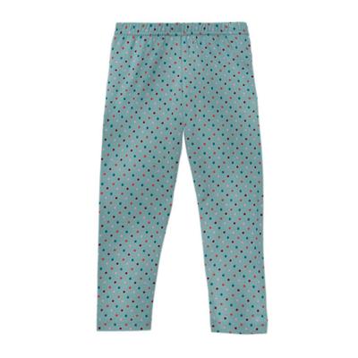 Legging van bio-katoen met stippen, waterblauw 86/92