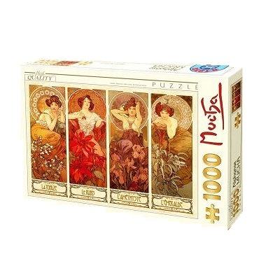 Alphonse Mucha Puzzel 1000 Stukjes Edelsteine
