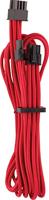Corsair Premium kabel, 6+2 pin, PCIe, enkele kabel, type 4 (generatie 4-serie), voor voedingen, met ommanteling, rood