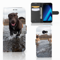 Samsung Galaxy A5 2017 Telefoonhoesje met Pasjes Honden Labrador - thumbnail