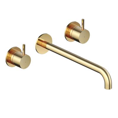 Hotbath Cobber inbouw wastafelkraan 25cm gepolijst messing Hotbath Cobber inbouw wastafelkraan 25cm gepolijst messing