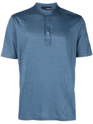 Lardini Linnen poloshirt - Blauw