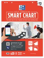 Oxford Smart Chart zelfklevende flipchartblok 60 x 80 cm, pak met 20 vel, blanco - thumbnail