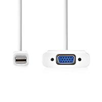 Nedis - Mini DisplayPort kabel - DisplayPort 1.2 - Mini DisplayPort stekker - VGA vrouwelijk - 21.6 Gbps - vernikkeld - 0,20 m - rond - PVC - wit