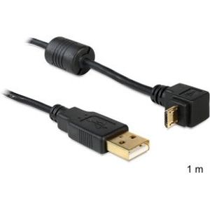 Delock 83148 Kabel USB-A male > USB micro-B male schuin 90° omhoog/omlaag