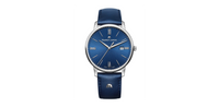 Horlogeband Maurice Lacroix EL1118-SS001-410-1 Leder Blauw 20mm