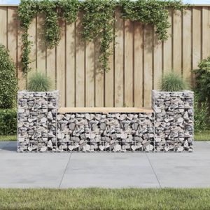 Tuinbank schanskorfontwerp 183x41x60,5 cm massief grenenhout