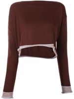 Comme Des Garçons Pre-Owned 1991 asymmetric knitted blouse - Marron