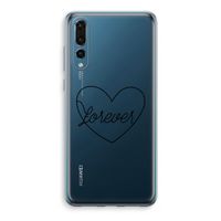 Forever heart black: Huawei P20 Pro Transparant Hoesje