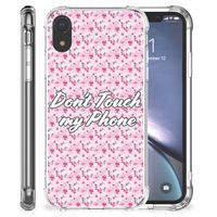 Apple iPhone Xr Anti Shock Case Flowers Pink DTMP - thumbnail