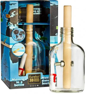 Eureka 3D Puzzle breinbreker Message in a Bottle 12 x 21 cm glas