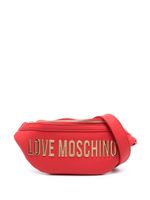 Love Moschino sac banane en cuir artificiel à plaque logo - Rouge - thumbnail