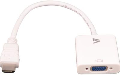 V7 CBLHDAV-1E kabeladapter/verloopstukje 1x 19-pin HDMI 1x 15-pin VGA Wit