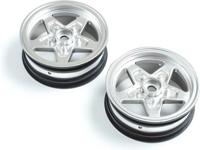 Losi - Front Wheel Satin Chrome (2): 22S Drag (LOS43047) - thumbnail