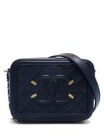 CHANEL Pre-Owned mini sac porté épaule à plaque logo CC (2018) - Noir