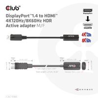 club3D AV Adapter Adapter DisplayPort 1.4 - HDMI [HDMI - DisplayPort] 3840 x 2160 Pixel - thumbnail