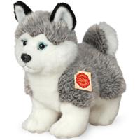 Knuffeldier hond Husky - zachte pluche stof - premium kwaliteit knuffels - grijs/wit - 23 cm - thumbnail