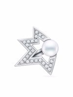 TASAKI bijou d'oreille Collection Line Comet Plus en or blanc 18ct orné de diamants - Argent