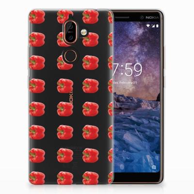 Nokia 7 Plus Siliconen Case Paprika Red Nokia 7 Plus Siliconen Case Paprika Red
