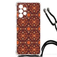 Samsung Galaxy A53 Doorzichtige Silicone Hoesje Batik Brown